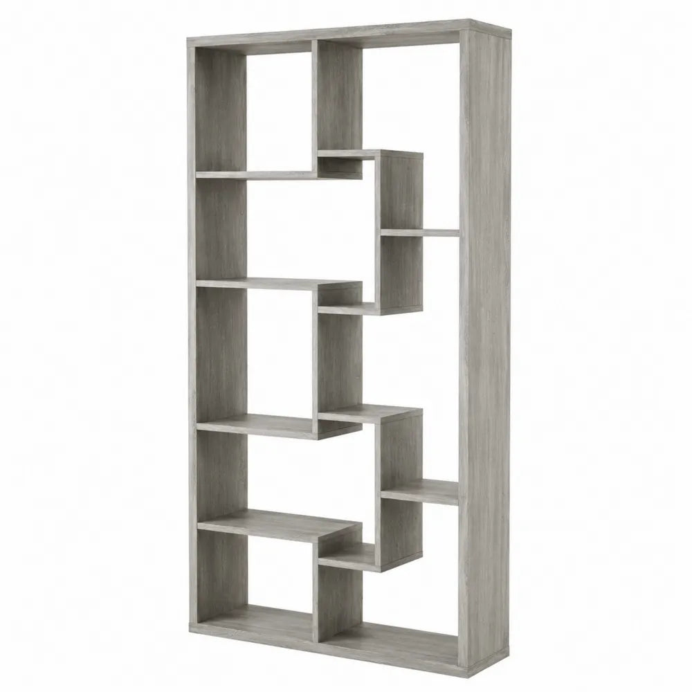 Libreria Asimmetrica in Legno MDF Grigio