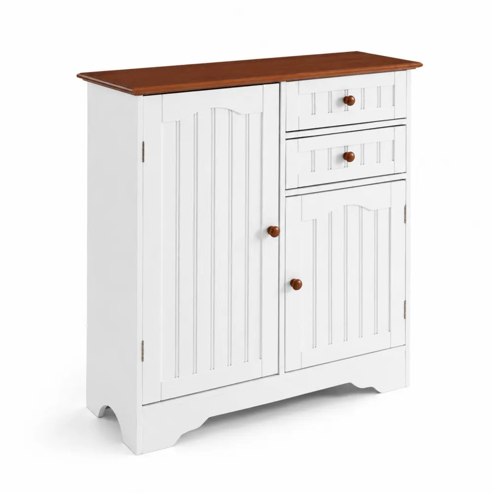 Credenza in MDF e Legno Massello 80x35x80 cm