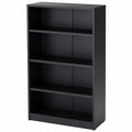 Libreria in Legno Composito con 4 Ripiani Nero 80x28x120 cm